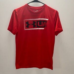 Under Armour Boys Red Short Sleeve Tee